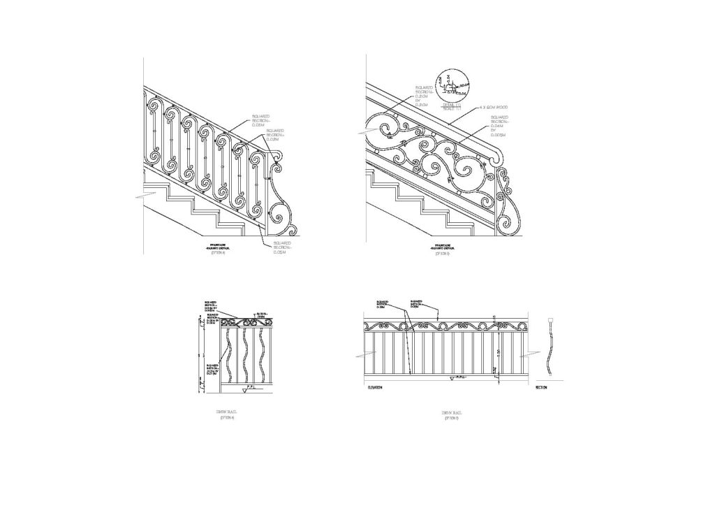 CAD1013 Railing work details – Vinyard3d